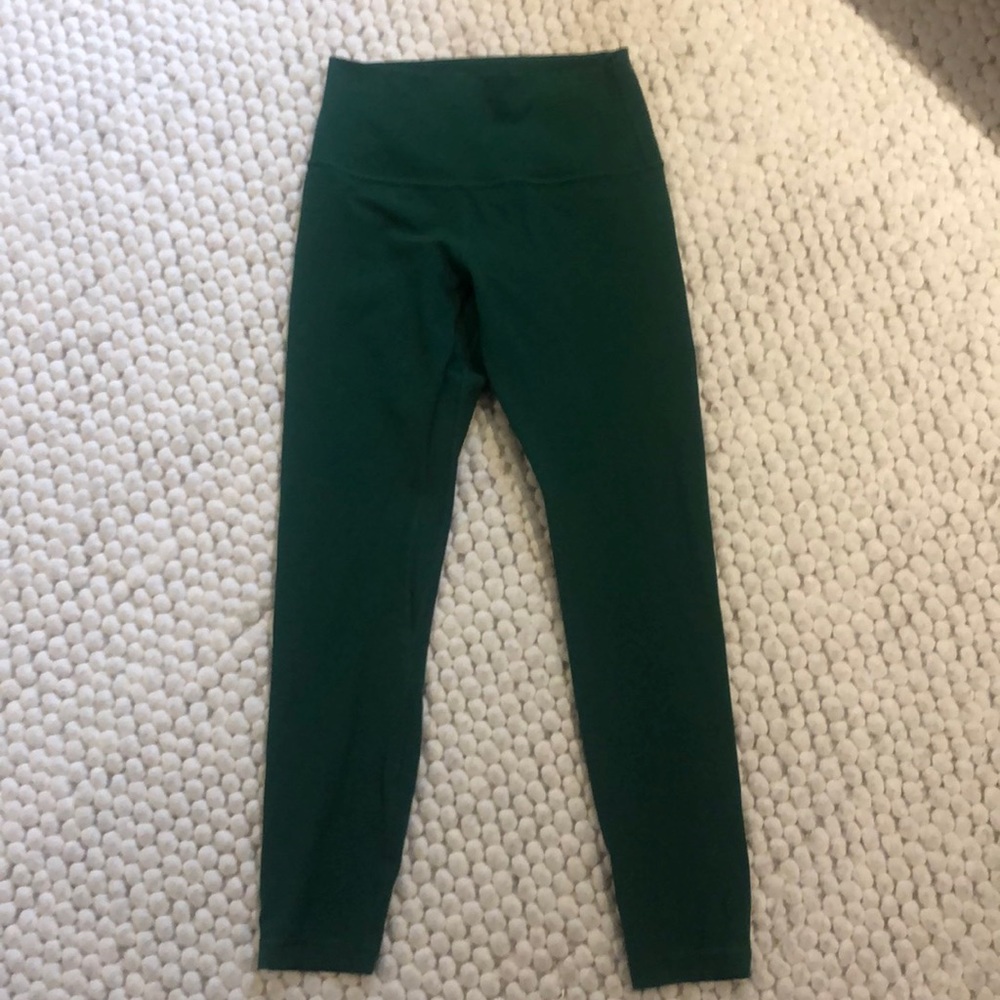 Lululemon align pants 7/8 length (25”) size 6 in forest green — like new!